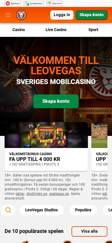 LeoVegas mobilversion