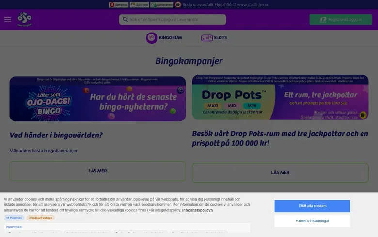 PlayOJO bingokampanjer med jackpottrum
