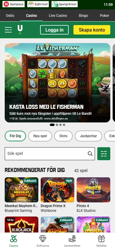 Unibet mobilversion