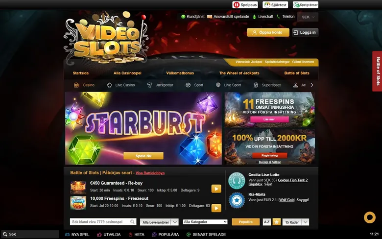 Videoslots spelbibliotek med tusentals slots